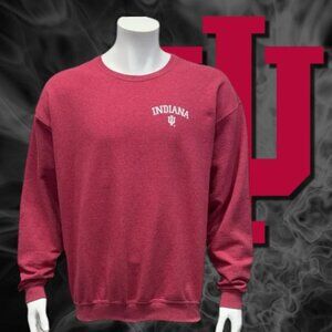 Vintage Y2K Indiana University Hoosiers Spell Out Logo Red Pullover Sweatshirt